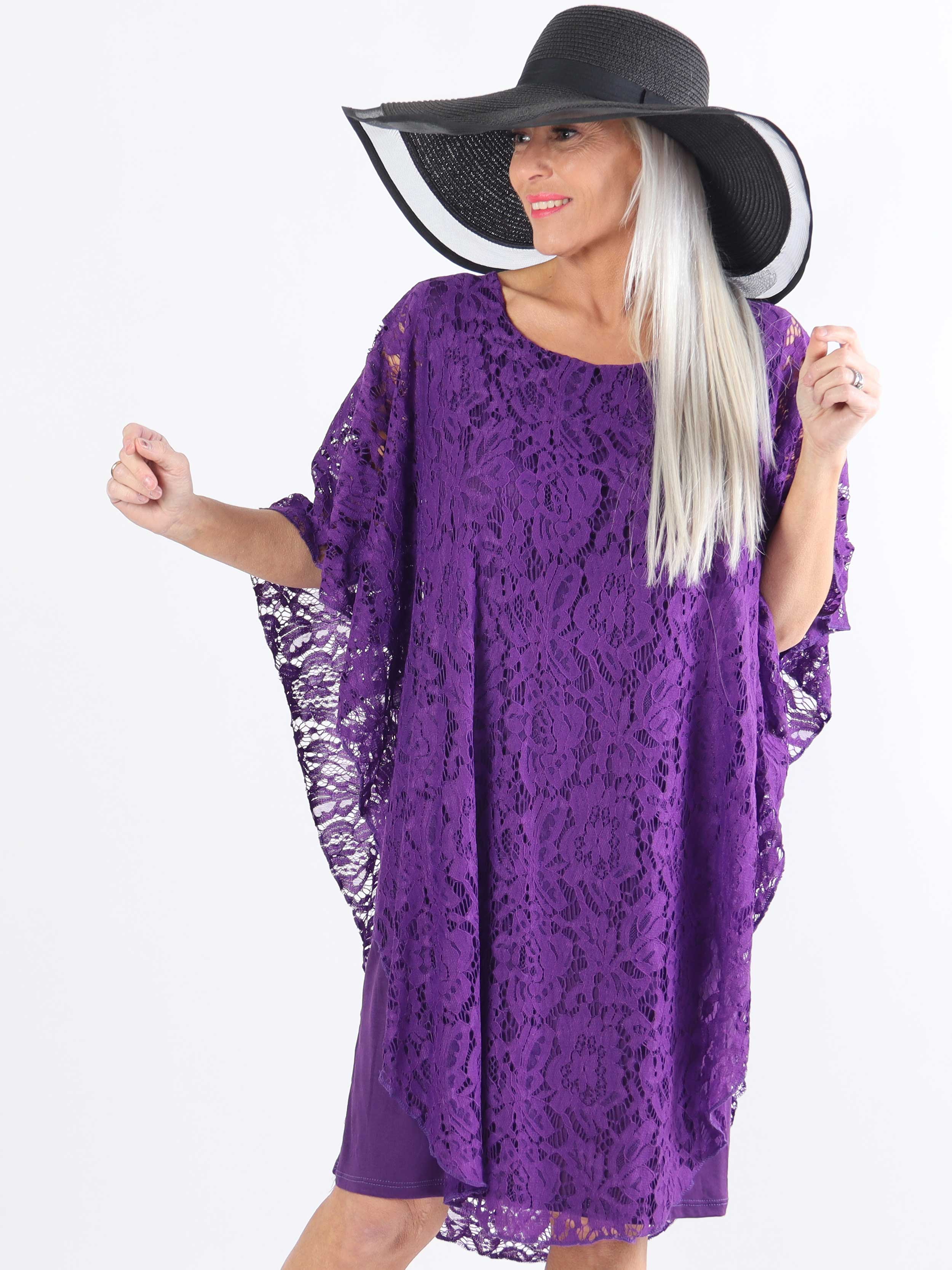 Kenya Lace - Sød plus size tunikakjole i blonde